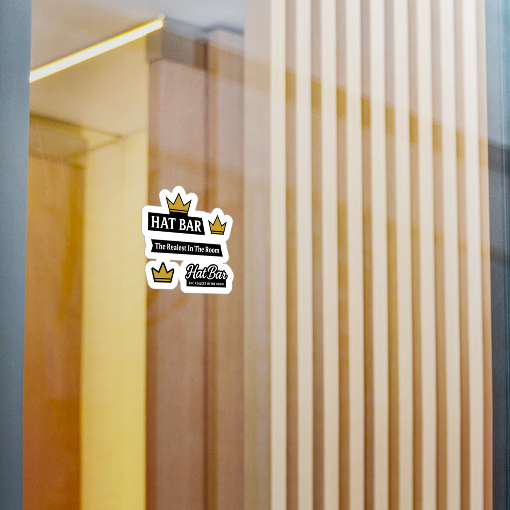 Hat Bar Vinyl Sticker Pack — "The Realest In The Room" Kiss-Cut Decals (Crowns)