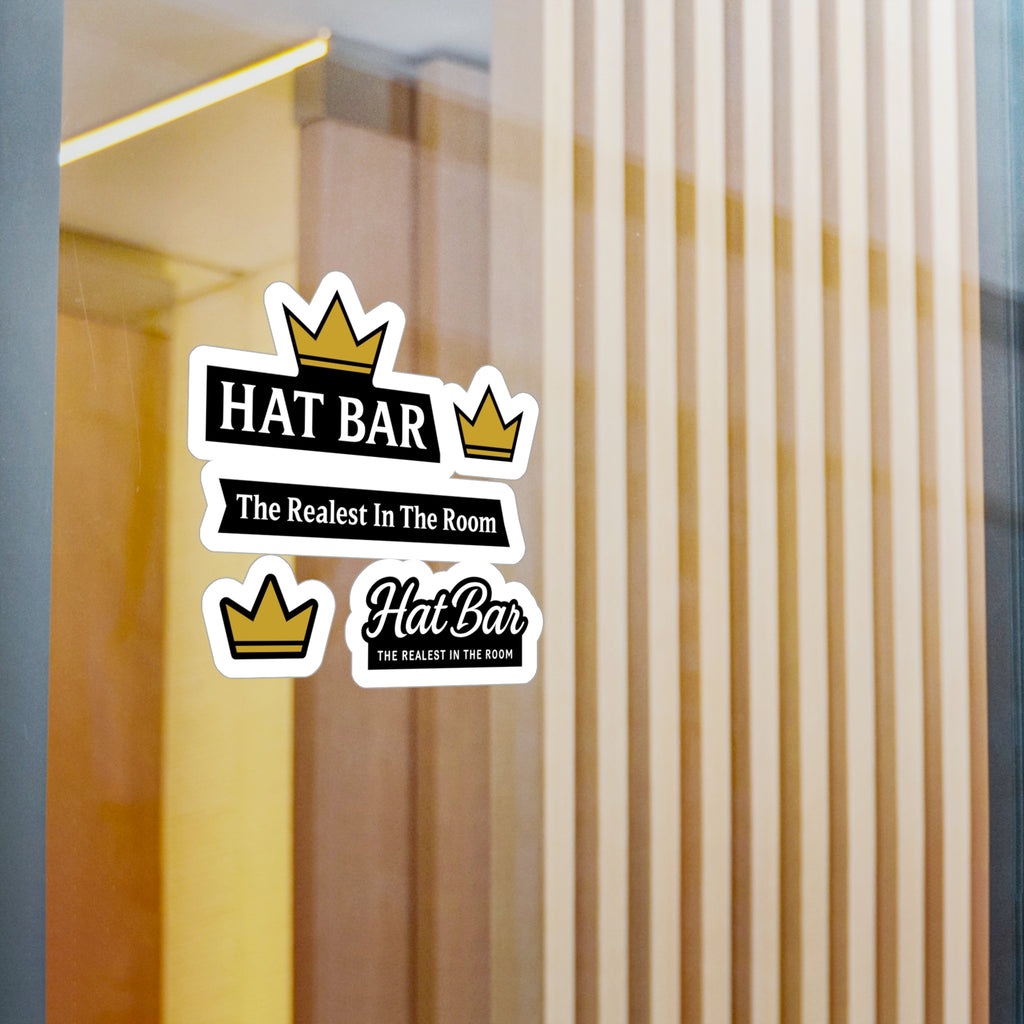Hat Bar Vinyl Sticker Pack — "The Realest In The Room" Kiss-Cut Decals (Crowns)